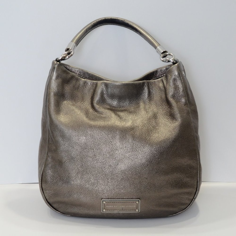 Marc by Marc Jacobs Leather Hand Bag Purse Hobo Metallic Shimmer